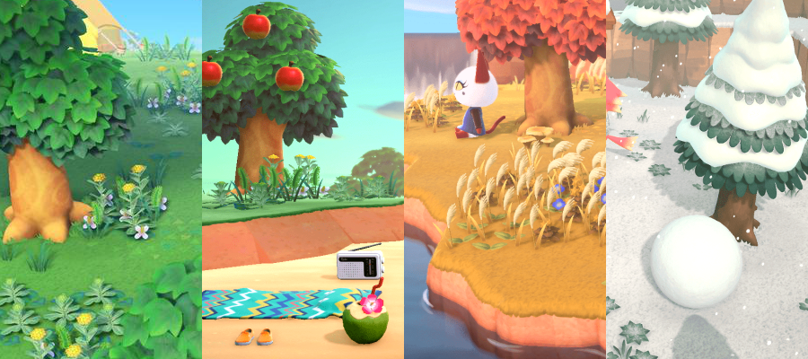 Animal Crossing: New Horizons - alle vier Jahreszeiten im Screenshots
